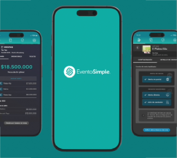 Mockups de EventoSimple
